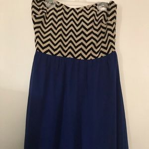 Chevron & Royal Blue Dress